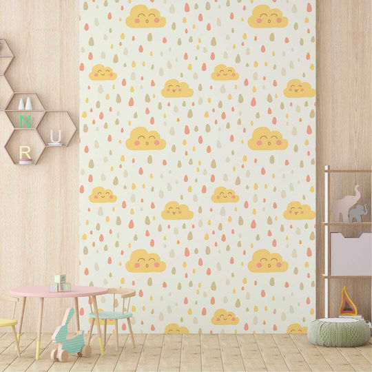 Geprägte Kinder Tapeten Lachende Wolken