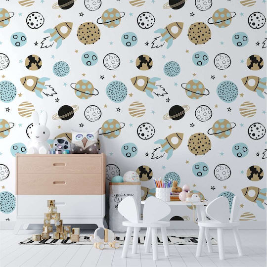 Wallpapere Pentru Copii Ταπετσαρία Embosat Cosmos Spațial