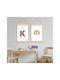 Regenbogen Herz Name Kinder Wandsticker 55x35cm Set 2 Stück