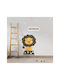 Lion Cub Wall Sticker Your Choice Name 148x70cm
