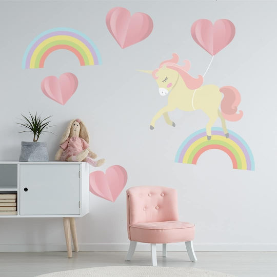 Wandsticker Rainbow Einhorn 100x67cm