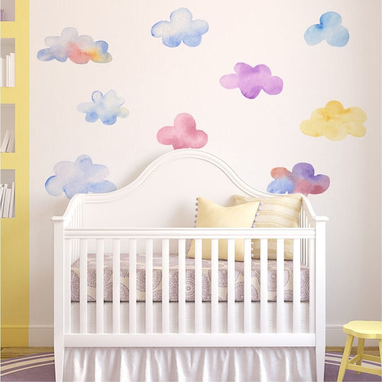 Kinder Wandsticker Bunte Wolken 100x75cm