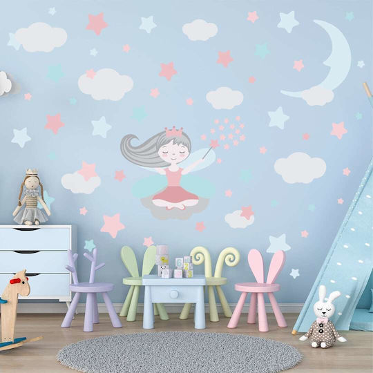 Thematischer Wandsticker Die Fee Magischer Zauberstab 70x145cm