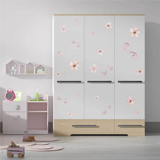 Kinder Wandsticker Blumen Set 70x47cm
