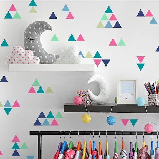 Kinder Wandsticker Bunte Dreiecke 145x22cm