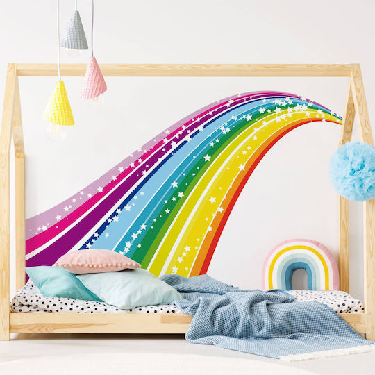 Kinder Wandsticker Regenbogen Sterne 145x85cm