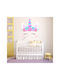 Wandsticker Einhorn Blumen 60x65cm