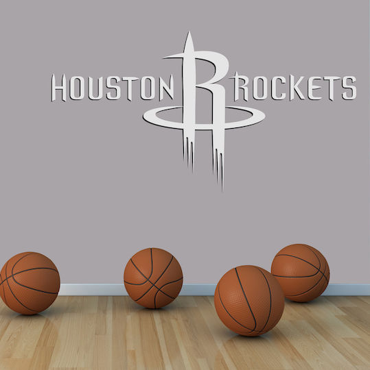 Αυτοκόλλητο Τοίχου Nba Houston Rockets White Sp63 30cm