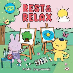 Книга за оцветяване против стрес Sunny Vibes Rest Relax