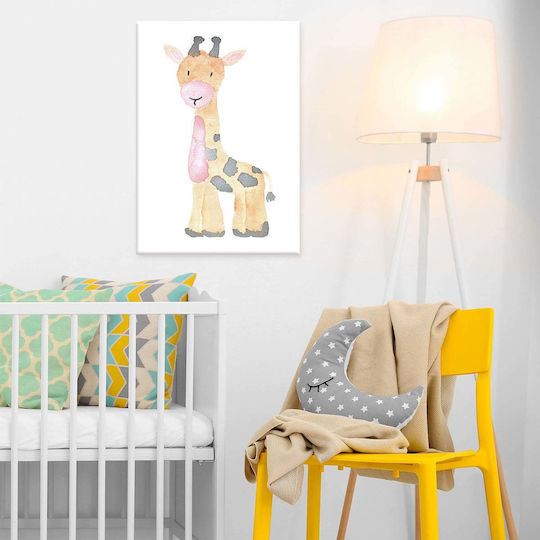 Kinder Wandkunst Canvas Giraffe 30x20cm