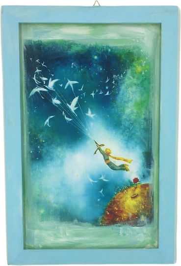 Handmade Wooden Framed Little Prince Kids Wall Art