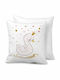 Schwan Stern Kinder Wurfkissen Sofa 40x40cm Mit Füllung