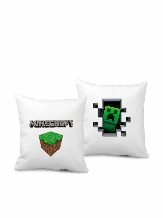 Minecraft Dirt Μαξιλάρι Καναπέ 40x40cm Περιέχεται Γέμισμα