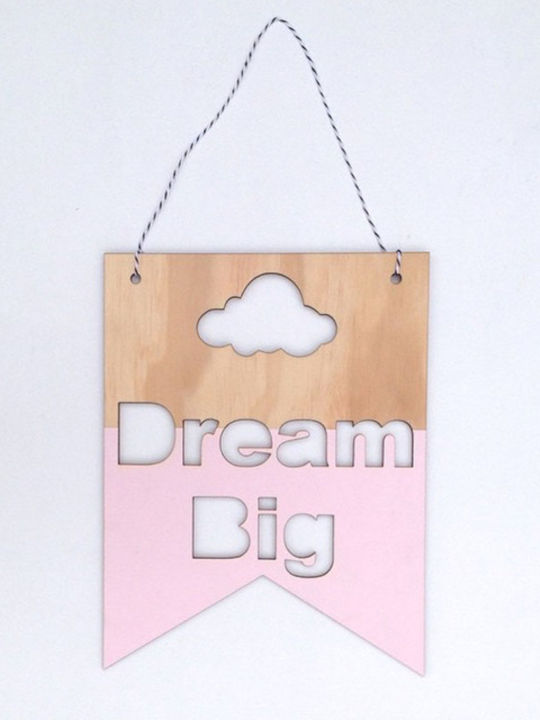 Ξύλινη Διακοσμητική Πινακίδα Dream Big