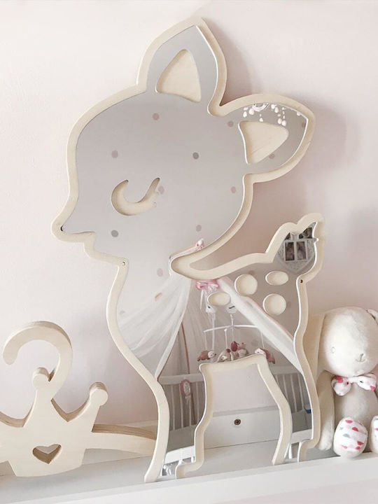 Caravelshop Kids Decorative Mirror Animals made of Wood 50x30cm