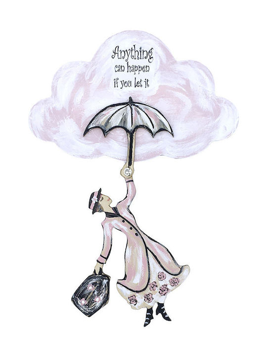 LiebeQueen Kids Wall Decor Cloud Pink made of Wood