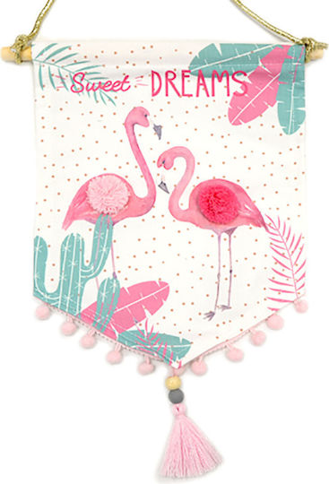 Hängendes Banner Flamingo Rosa Für Kinderwanddekoration
