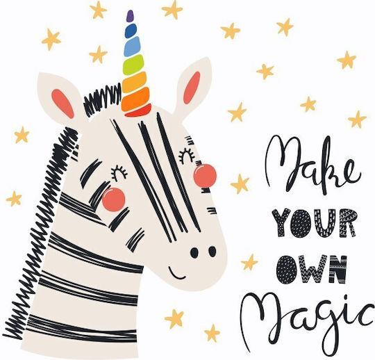 Zebra Unicorn Poster Kids Poster Paper 100x100cm