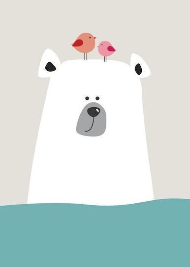 Poster Kinderposter Polareisbär Papier 15x20cm