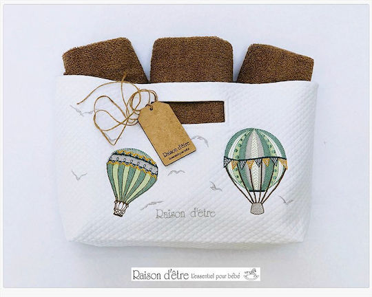 Coș de Depozitare pentru Camera de Copii Hot Air Balloon Verde Raison D’etre