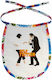 Bestsub Pulp Fiction Dancing Waterproof Bib Fabric with Lace Band Coloured for 3 m+