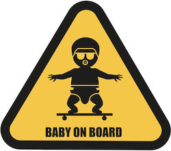 Декоративен Стикер За Автомобил "baby On Board" 20х20 См Декоративен Стикер За Автомобил "baby On Board" 20х20 См