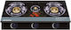 Ertone Liquid Gas Countertop Double Burner Black