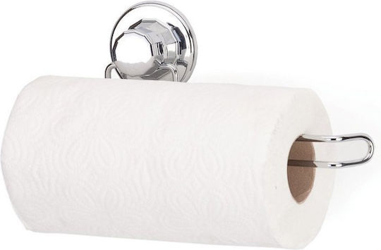 Tekno-tel Paper Towel Holder Kitchen Roll 26x13x8cm Thickness Ø7mm Load Capacity 12kg Chrome-Plated Steel Suction Cup Extra Strong