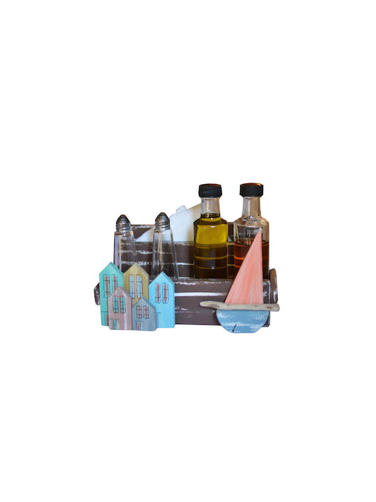 Handgefertigter Hölzerner Serviettenhalter Set 22x12x15 Kwood Art 6106 Set