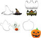 Κουπάτ Μεταλλικό Αλιπράντης Halloween Σετ 4 Τεμ 018.26.103