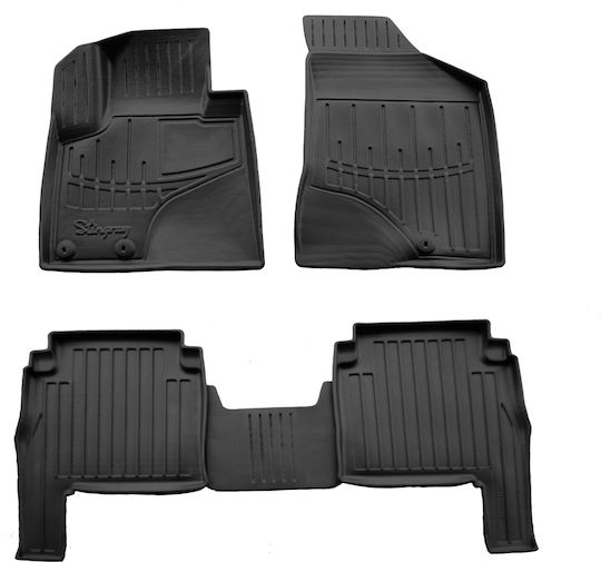 Race Axion Set of Front and Rear Mats 5pcs Tray Type for Hyundai Santa Fe 2010-2012 Black