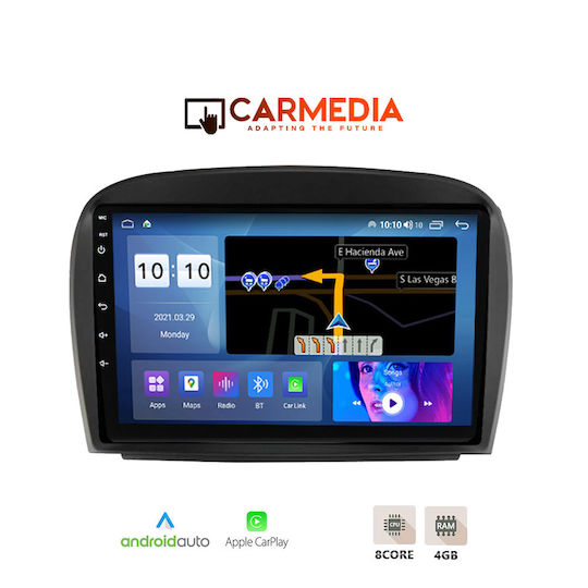 Carmedia Car Audio System for Mercedes-Benz SL 2006-2012 (Bluetooth/USB/WiFi/GPS/Apple-Carplay/Android-Auto) with Touch Screen 9"