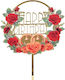 Cake Land Acryl Tortenaufsatz Happy Birthday Rosen
