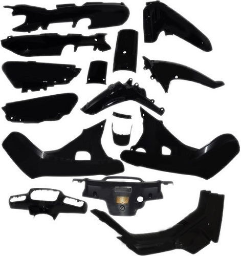Roc Set de Piese din Plastic pentru Motocicletă Negru 1buc
