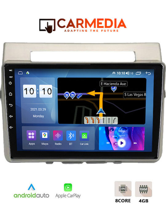 Carmedia Car Audio System for Toyota Corolla Verso 2004-2009 (Bluetooth/USB/WiFi/GPS/Apple-Carplay/Android-Auto) with Touch Screen 9"