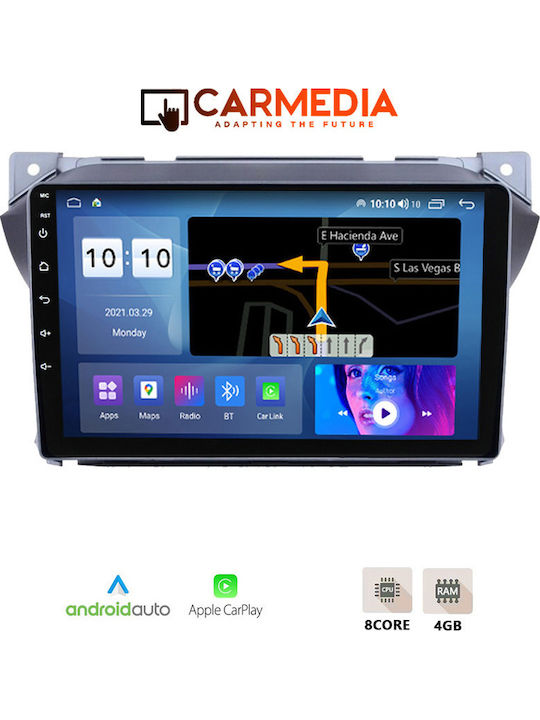 Carmedia Автомобилна Аудио Система (Блутут/USB/WiFi/GPS/Apple-Carplay/Android-Auto) с Тъчскрийн 9"