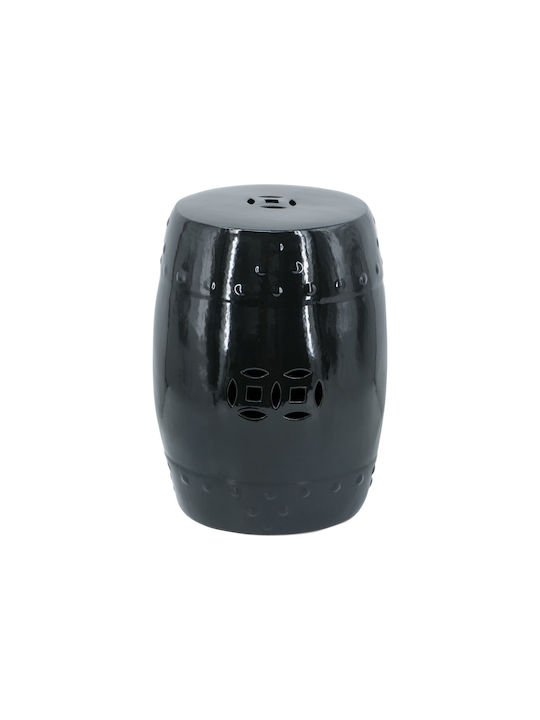 Stool For Living Room Ceramic Zella Black 33x33...