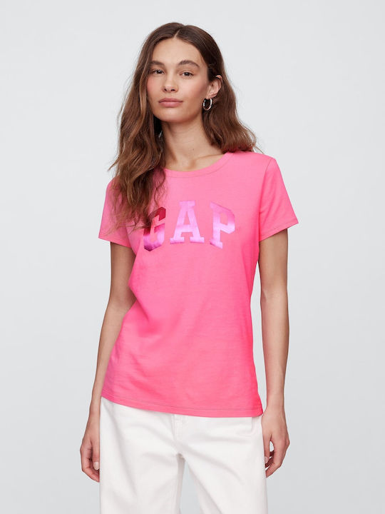 GAP Femeie Crop Pulover De bumbac Neon Pink Rose
