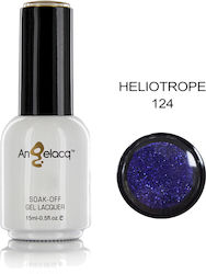 Angelacq Gel Nagellack 124 Heliotrop Glitzer 15ml