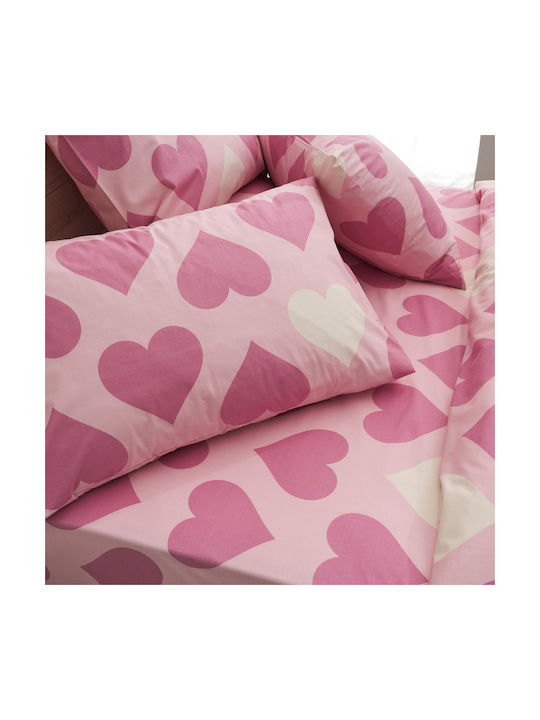 Charalambidis Textiles Pillowcase Set Pink 52x72cm.