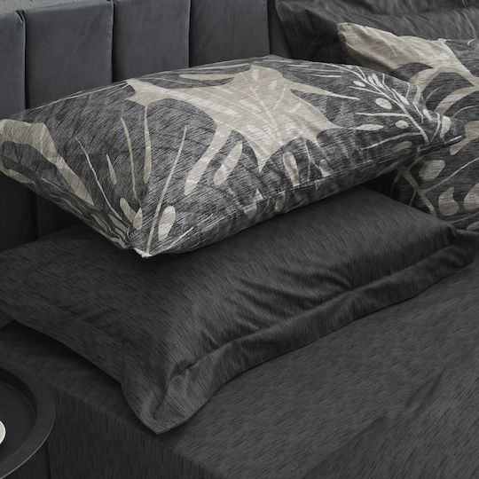Charalambidis Textiles Σετ Μαξιλαροθήκες Γκρί 52x72εκ.