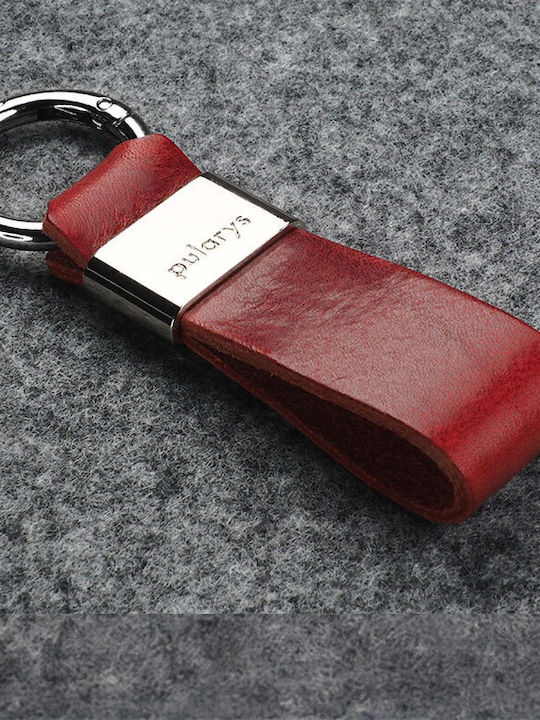 Μπρελόκ Δερμάτινο Nomad Keyring Red 189714111 Pularys