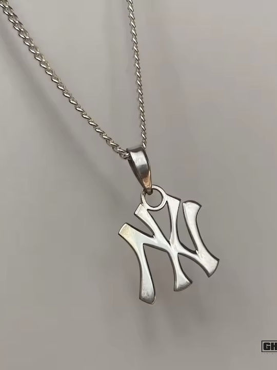 Silver Star Κολιέ από Ατσάλι