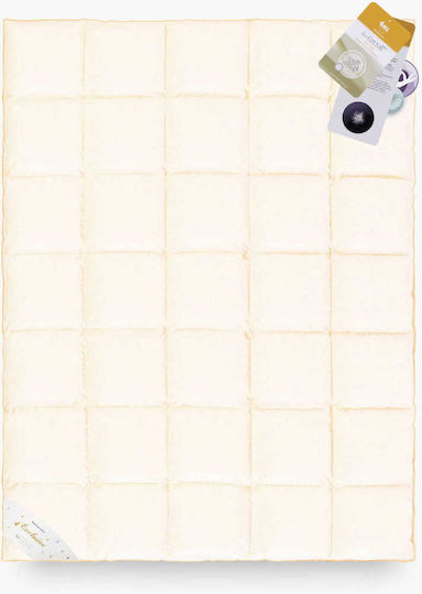 Amazing Shine Πάπλωμα Μονό Πουπουλένιο 155x200εκ. Cream 130 GSM