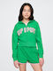 Cropped Women's Sweatshirt Jacket Hooded Gallant Green
