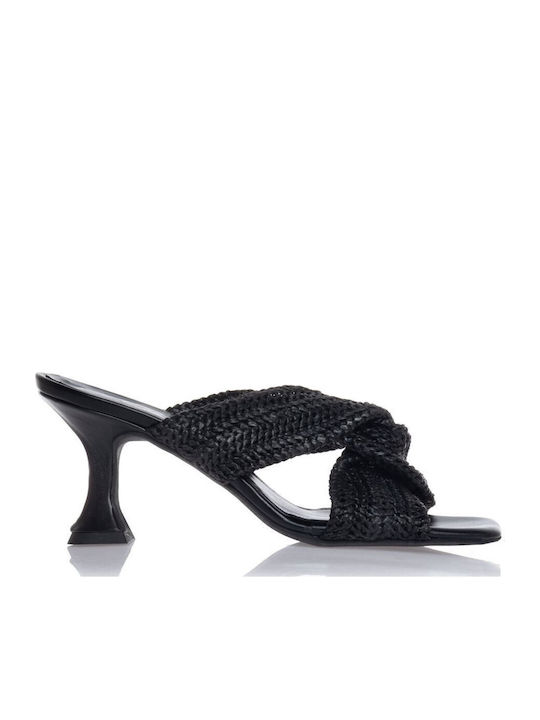 Sante Leder Mules mit Niedrig Absatz in Schwarz...