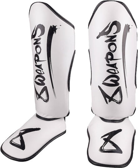 8 Weapons Shin Guards Kids White