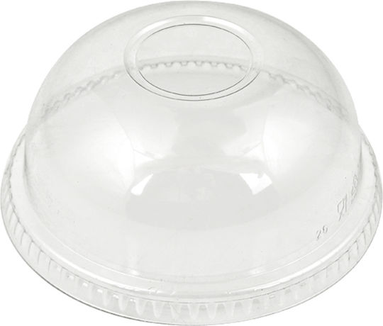 Closed Dome Lid Plastic Cups Ecopet 100pcs