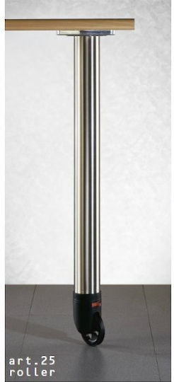Manart Table Leg Wheel Φ60x710mm Inox 244-250r#f60ns