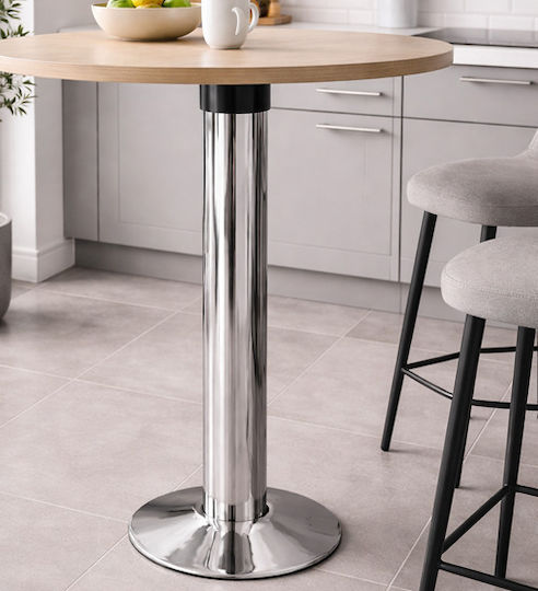 Furniture Leg-Column Table Manart Collapsible Round Φ-120mm Inox 244-32#f120#sa